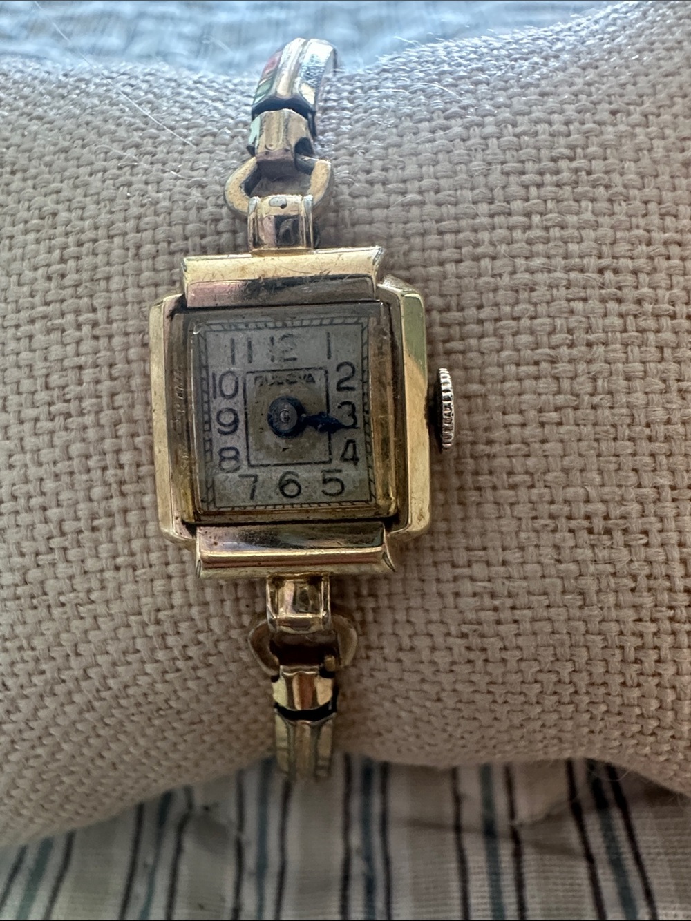 Bulova Women's Gold Bracelet Watch with Square Dial
